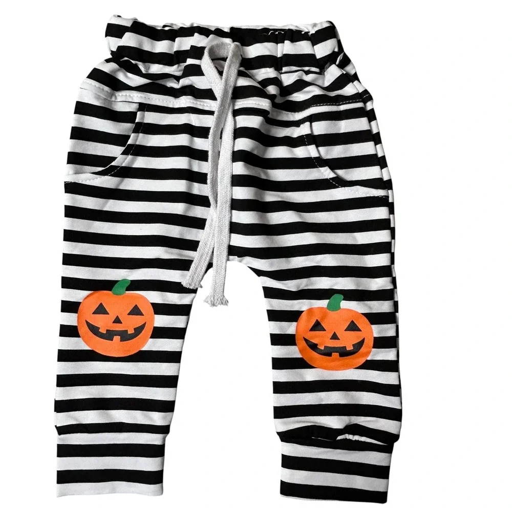 NEW My First Halloween Outfit Baby Infant Size 70 3-6M Pumpkin‎ Sweatshirt Pants